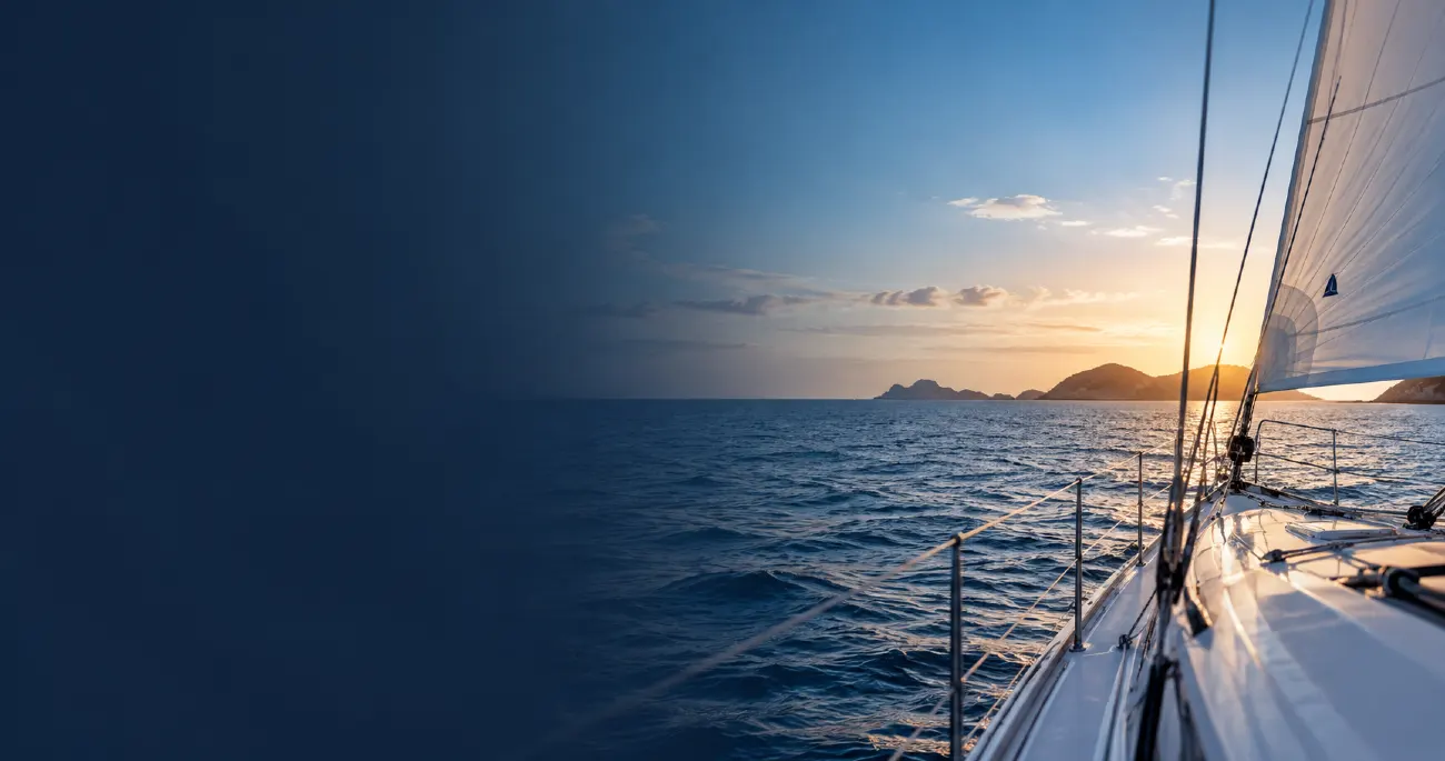 Yacht at sea